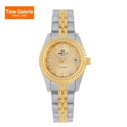 ROSCANI ROSW498752 Gold Dial Stainless Steel Strap Analog Women Watch